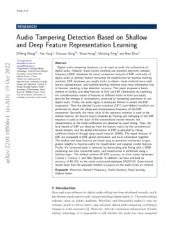Audio Tampering Detection Based on Shallow and Deep Feature
  Representation Learning
