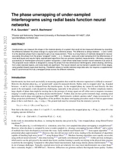 The phase unwrapping of under-sampled interferograms using radial basis
  function neural networks
