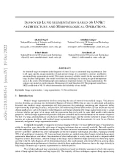 Improved lung segmentation based on U-Net architecture and morphological
  operations