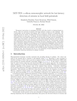 NET-TEN: a silicon neuromorphic network for low-latency detection of
  seizures in local field potentials