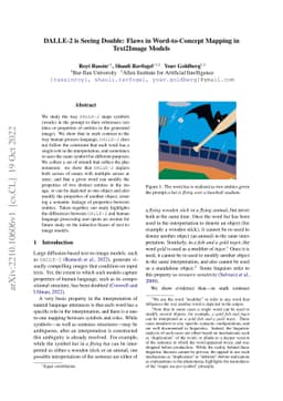 DALLE-2 is Seeing Double: Flaws in Word-to-Concept Mapping in Text2Image
  Models