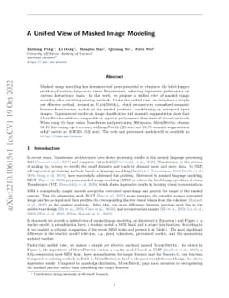 A Unified View of Masked Image Modeling