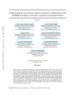 Comparative analysis of deep learning approaches for AgNOR-stained
  cytology samples interpretation