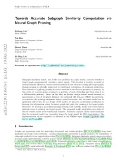 Towards Accurate Subgraph Similarity Computation via Neural Graph
  Pruning
