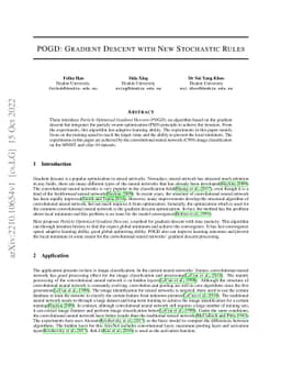 POGD: Gradient Descent with New Stochastic Rules
