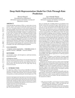 Deep Multi-Representation Model for Click-Through Rate Prediction