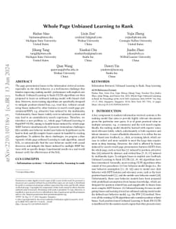 Whole Page Unbiased Learning to Rank