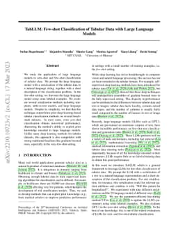 TabLLM: Few-shot Classification of Tabular Data with Large Language
  Models