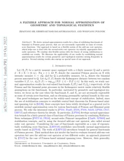 A Flexible Approach for Normal Approximation of Geometric and
  Topological Statistics