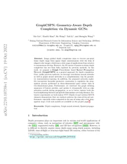 GraphCSPN: Geometry-Aware Depth Completion via Dynamic GCNs