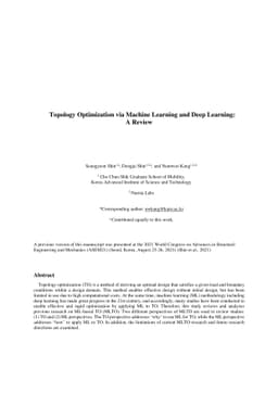 Topology Optimization via Machine Learning and Deep Learning: A Review