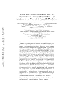 Black Box Model Explanations and the Human Interpretability Expectations
  -- An Analysis in the Context of Homicide Prediction