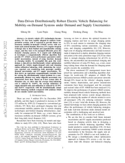 Data-Driven Distributionally Robust Electric Vehicle Balancing for
  Mobility-on-Demand Systems under Demand and Supply Uncertainties