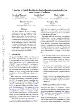 A baseline revisited: Pushing the limits of multi-segment models for
  context-aware translation