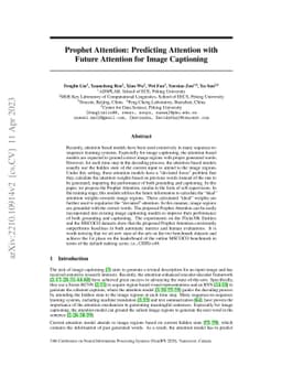 Prophet Attention: Predicting Attention with Future Attention for Image
  Captioning