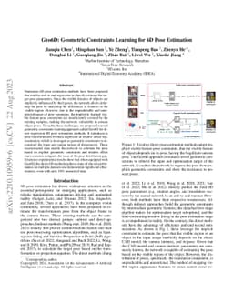 Geo6D: Geometric Constraints Learning for 6D Pose Estimation