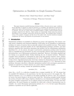 Optimization on Manifolds via Graph Gaussian Processes