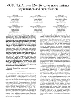 MGTUNet: An new UNet for colon nuclei instance segmentation and
  quantification