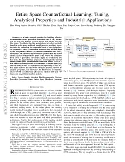 Entire Space Counterfactual Learning: Tuning, Analytical Properties and
  Industrial Applications