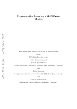 Representation Learning with Diffusion Models