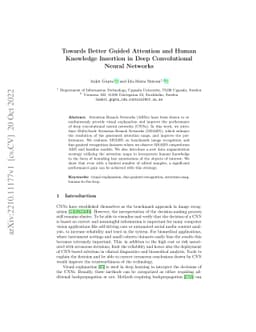 Towards Better Guided Attention and Human Knowledge Insertion in Deep
  Convolutional Neural Networks