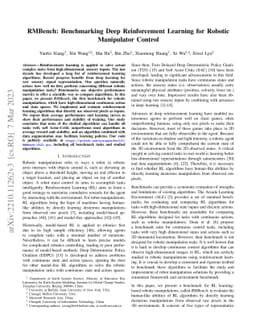 RMBench: Benchmarking Deep Reinforcement Learning for Robotic
  Manipulator Control