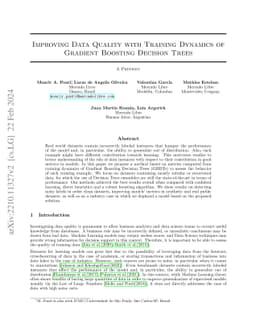 Improving Data Quality with Training Dynamics of Gradient Boosting
  Decision Trees