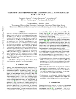 Multi-Head Cross-Attentional PPG and Motion Signal Fusion for Heart Rate
  Estimation