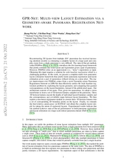 GPR-Net: Multi-view Layout Estimation via a Geometry-aware Panorama
  Registration Network