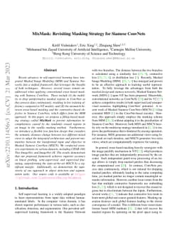 MixMask: Revisiting Masking Strategy for Siamese ConvNets