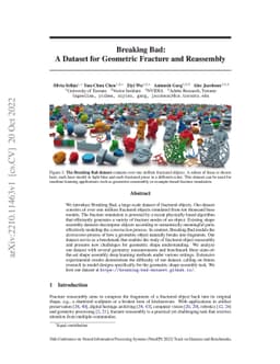 Breaking Bad: A Dataset for Geometric Fracture and Reassembly
