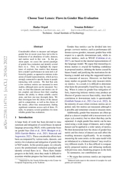 Choose Your Lenses: Flaws in Gender Bias Evaluation