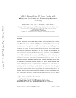 VIBUS: Data-efficient 3D Scene Parsing with VIewpoint Bottleneck and
  Uncertainty-Spectrum Modeling
