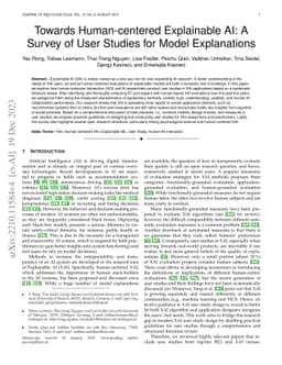 Towards Human-centered Explainable AI: A Survey of User Studies for
  Model Explanations