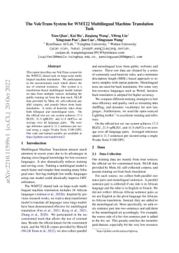 The VolcTrans System for WMT22 Multilingual Machine Translation Task