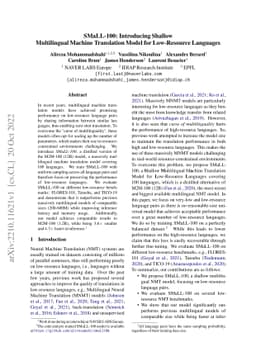 SMaLL-100: Introducing Shallow Multilingual Machine Translation Model
  for Low-Resource Languages