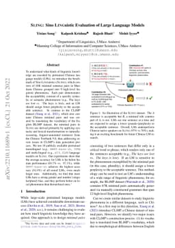 SLING: Sino Linguistic Evaluation of Large Language Models