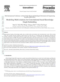 Modelling Multi-relations for Convolutional-based Knowledge Graph
  Embedding