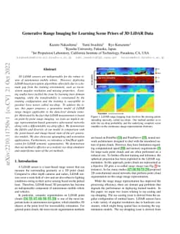 Generative Range Imaging for Learning Scene Priors of 3D LiDAR Data