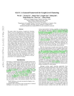 GLCC: A General Framework for Graph-Level Clustering