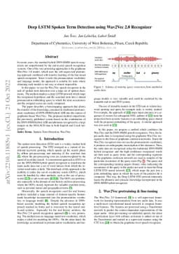 Deep LSTM Spoken Term Detection using Wav2Vec 2.0 Recognizer