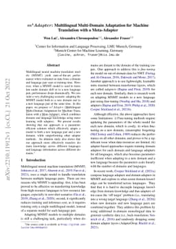 $m^4Adapter$: Multilingual Multi-Domain Adaptation for Machine
  Translation with a Meta-Adapter