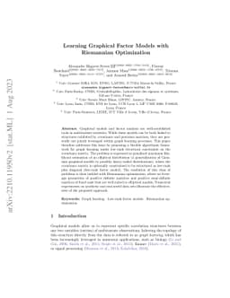 Learning Graphical Factor Models with Riemannian Optimization