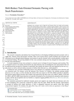Shift-Reduce Task-Oriented Semantic Parsing with Stack-Transformers