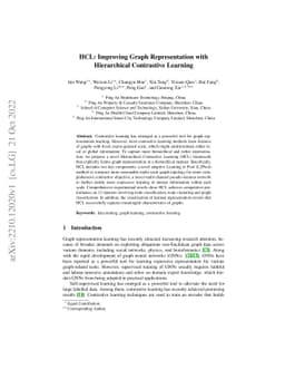 HCL: Improving Graph Representation with Hierarchical Contrastive
  Learning