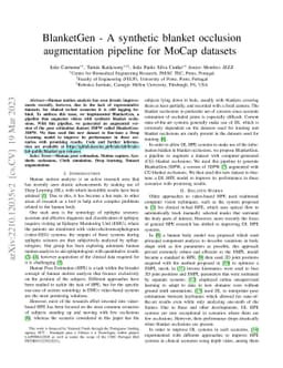 BlanketGen - A synthetic blanket occlusion augmentation pipeline for
  MoCap datasets