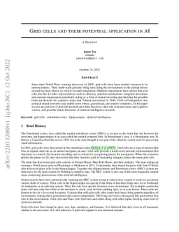 Grid cells and their potential application in AI