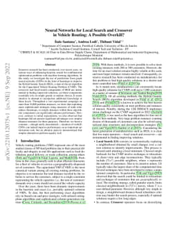 Neural Networks for Local Search and Crossover in Vehicle Routing: A
  Possible Overkill?