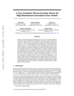 A Non-Asymptotic Moreau Envelope Theory for High-Dimensional Generalized
  Linear Models