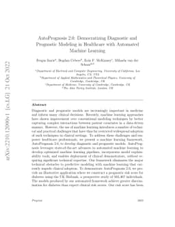 AutoPrognosis 2.0: Democratizing Diagnostic and Prognostic Modeling in
  Healthcare with Automated Machine Learning